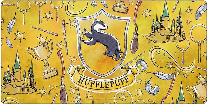 Head Case Designs Officially Licensed Harry Potter Hufflepuff Graphics 23.62 x 11.81 x 0.12 inches (600 x 300 mm) - L Gaming Office Desk PC Keyboard Mouse Mat Pad