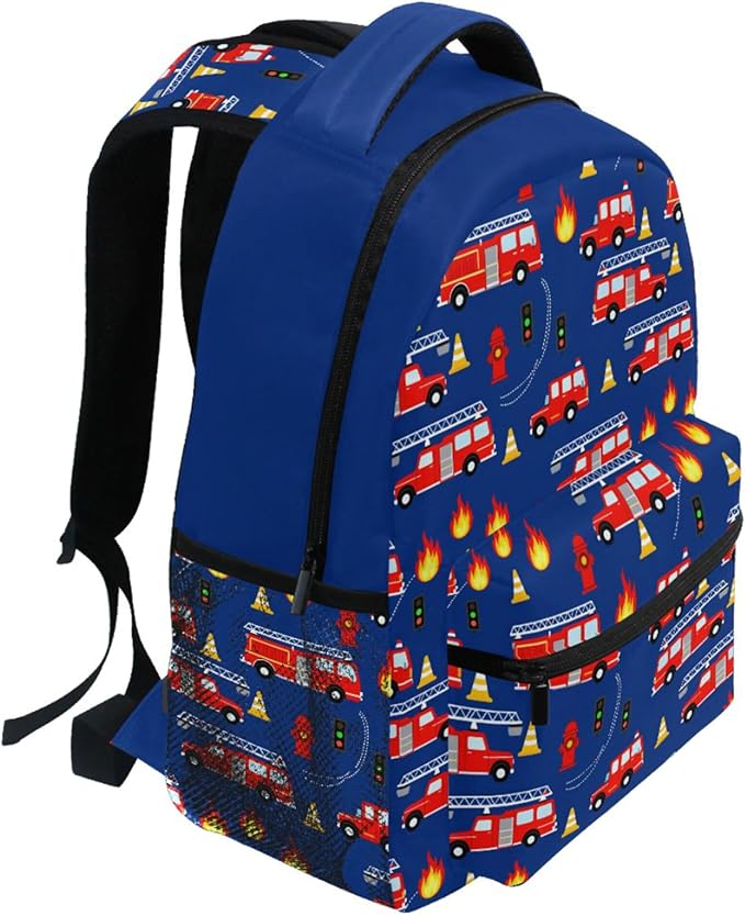 Wamika Monster Car Kids Backpack Trucks Racing Cars School Backpacks Boys Girls Preschool Book Bag