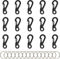 SWATOM Small Mini Carabiner Clip Tiny Spring Snap Hook Keychains Micro Carabiners for Paracord EDC Alloy Key Rings Outdoor Hiking Fishing Camping Backpack Accessories