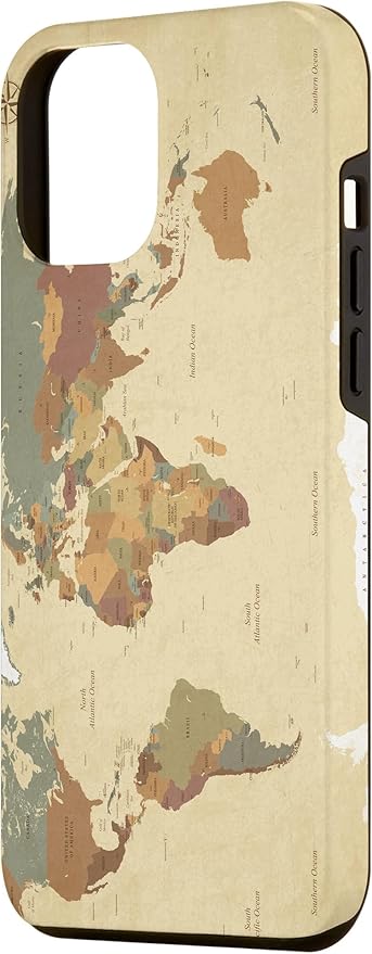 Globe Map Smartphone Cell Cover Gift World Map Pattern Phone Case for iPhone 12 Pro Max