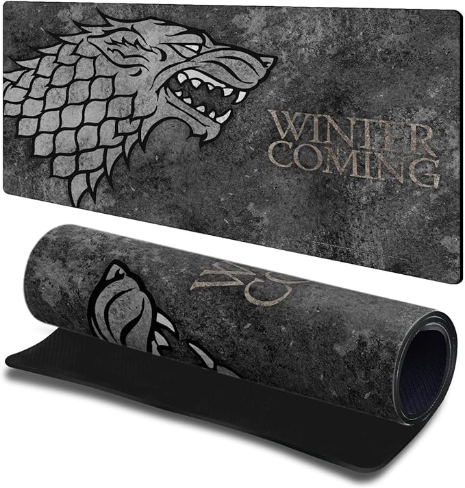 Head Case Designs Officially Licensed HBO Game of Thrones House Stark Graphic Art 23.62 x 11.81 x 0.12 inches (600 x 300 mm) - L Gaming Office Desk PC Keyboard Mouse Mat Pad
