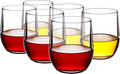 14-ounce Plastic Stemless Wine Glasses, All Purpose Arcylic Glasses, set of 6 Clear Reusable Shatter-resistant Dishwasher Safe