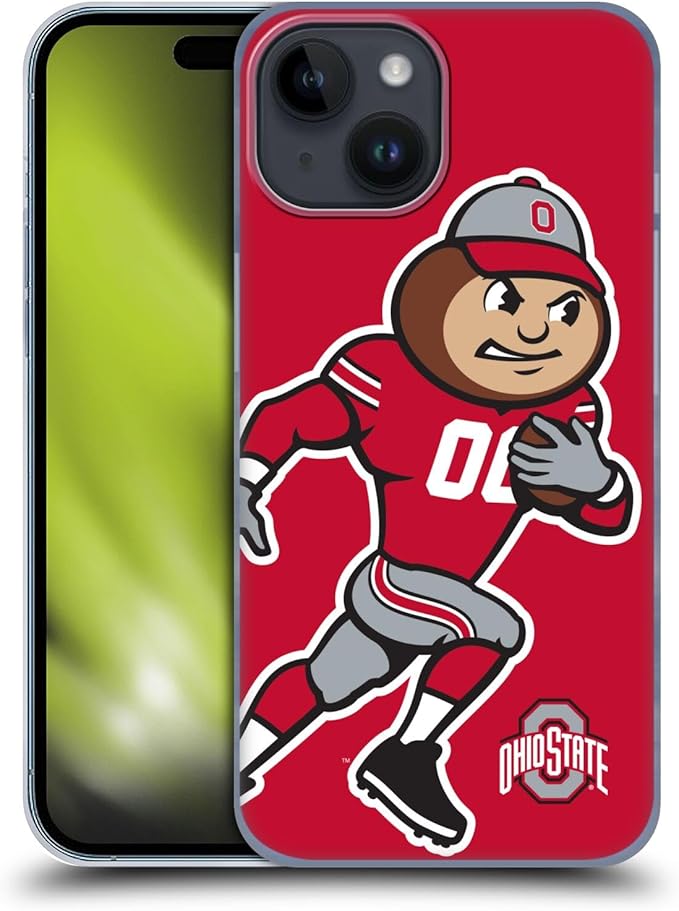 Head Case Designs Officially Licensed Ohio State University Mascot Oversized Football Graphics Hard Back Case Compatible with Apple iPhone 15