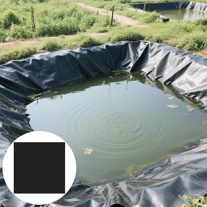 5 Pcs 12 x 12 Inches Large Pond Liner Repair Patch Self-Adhesive EPDM Liner Repair Patch Kit Thickened EPDM Pond Liner Seam for Garden Pond Patch Cover Liner Repair