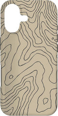 Coyote Country Guide Lines Topographical Contour Map Case for iPhone 17