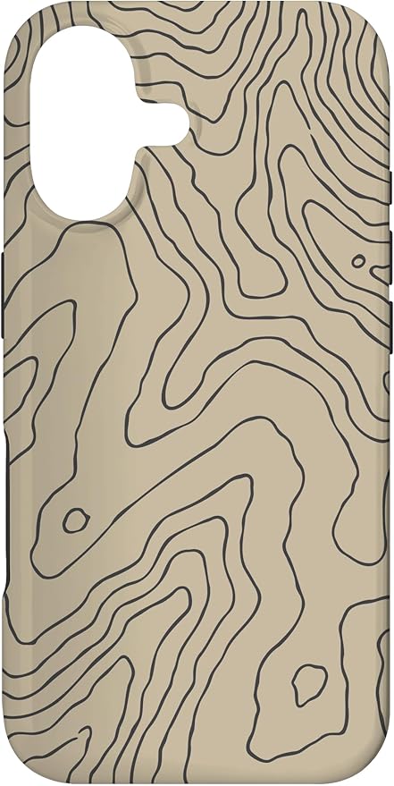 Coyote Country Guide Lines Topographical Contour Map Case for iPhone 17