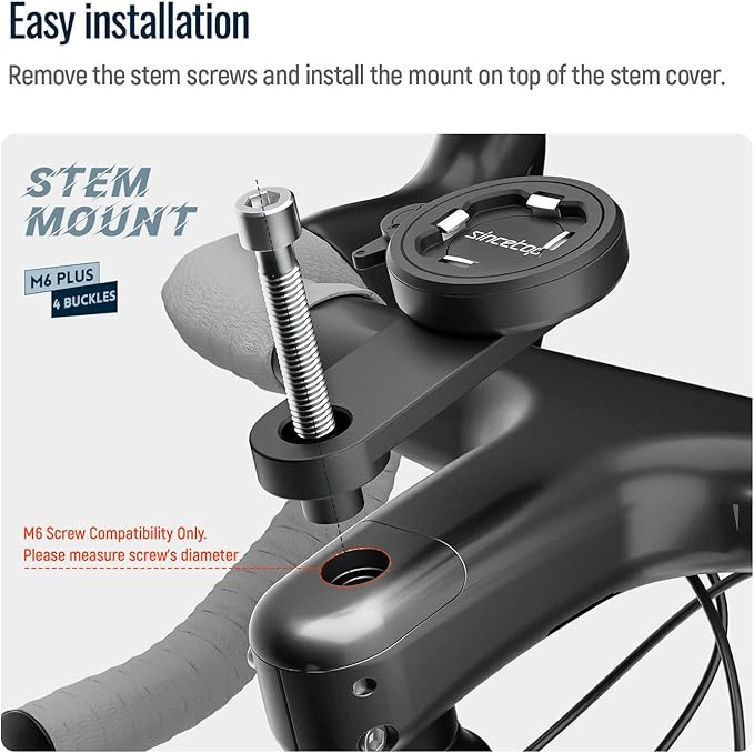 sincetop Bike Phone Mount,Mountain Bicycle Stem Cap Phone Holder,Universal Aluminum Handlebar Phone Clamp,MTB Road Bike Cycling Mobile Phone Clip,Quick Attach/Release 【Series C-2nd Gen】
