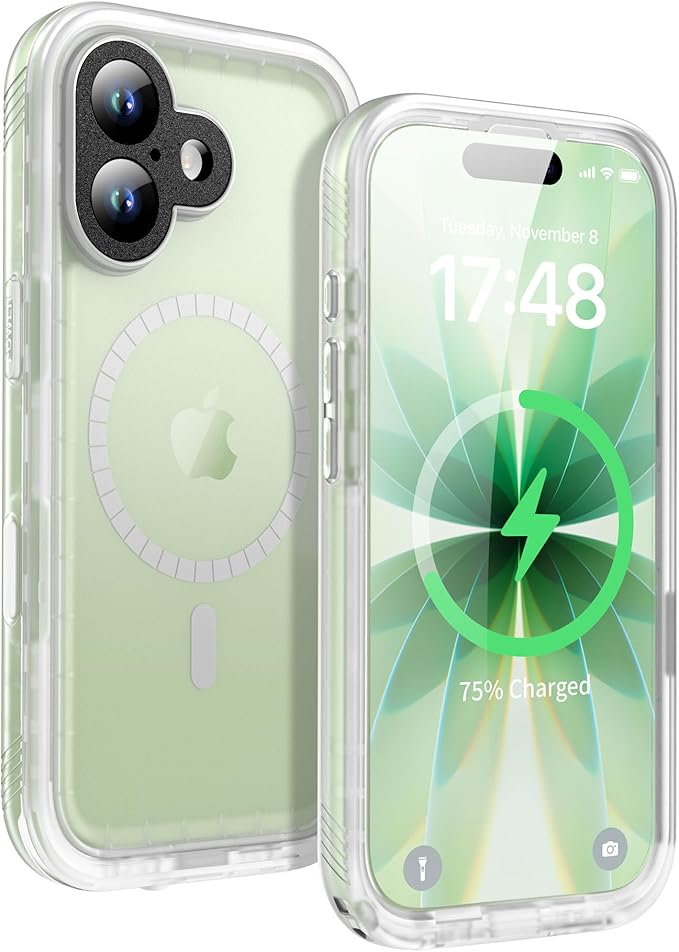 SPORTLINK for iPhone 17 Case - IP68 Waterproof Military Protective Full Body Heavy Duty Shockproof 360 Sealed Dustproof with Camera Screen Protector Phone Cover for iPhone 17 6.3" Mag/Frosted Clear