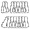 Carabiner, Heavy Duty Galvanized Steel Spring Snap Hook Carabiner Clips with 260LBS Holding Capacity, Ideal for Outdoor, Hammock, Swing and Travel (M6 2.35Inch, 15PCS)