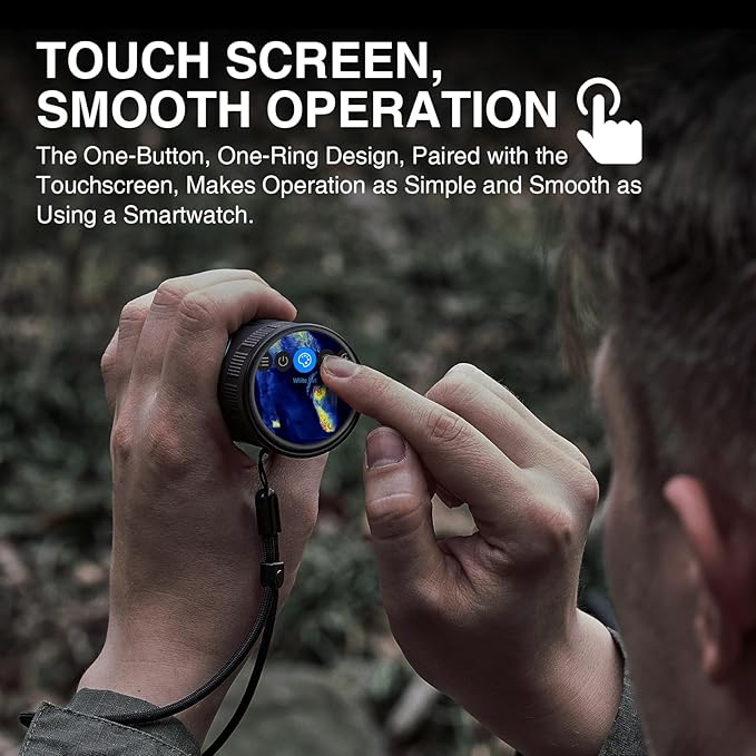 EM10-256 Thermal Monocular, 10mm Focal Lens, 256×192(50Hz) 12μm Night Vision Infrared Scope, 1.43”AMOLED Touchscreen, Handheld Thermal Imaging Monocular for Hunting, Outdoor Camping, Travel