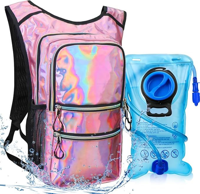 Hydration Pack, Water Backpack with 3L Hydration Bladder Lightweight Insulation, Festival Essential, Rave Hydration Backpack, Hydropack Backpack for Rave, Hiking, Biking, Festival Gear