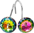 MitoVilla Christmas Shower Curtain Hooks Rings, Colorful Xmas Bling Shower Hooks for Shower Curtain Liner, Multicolor Holiday Decorative Shower Rings for Curtain Accessories and Bathroom Shower Rod