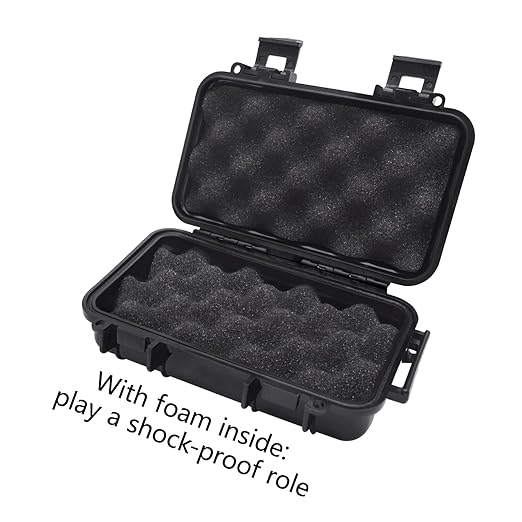 SEIWEI Outdoor Sealed Waterproof Safety Case Plastic Tool Dry Storage Box For Electronic Equipment Camping Outdoor Tool - Small Box(A) MMZ-HA5272A-RT Black