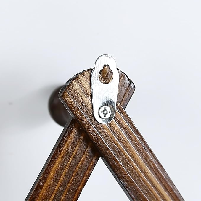 AMAPON Accordion Style Expandable Wall Wooden Coat Rack 13 Hooks (Pegs) Hang Hats Jackets Coffee Mug Purses Necklaces Towels Cap Leash Scarves Data Line Kitchenware (Walnut 2 Packs)