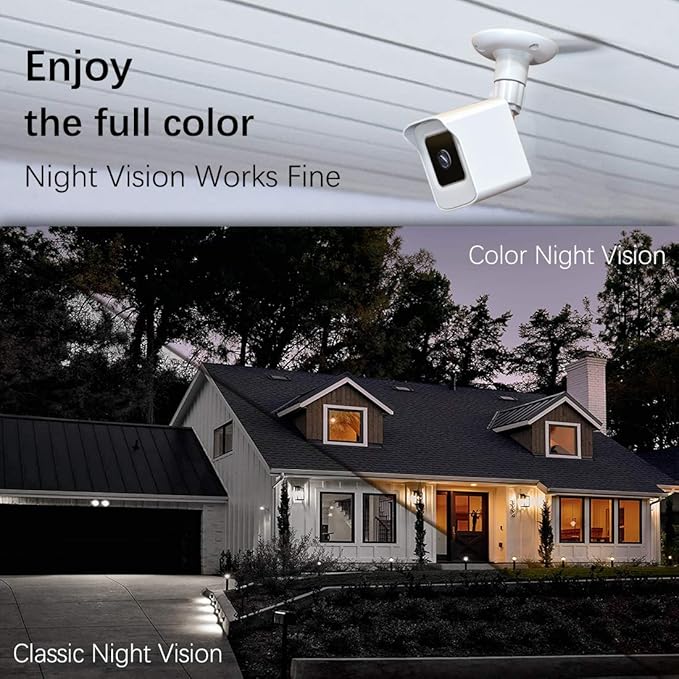 PEF Mount for All-New Wyze Cam V4 and V3, Weatherproof Protective Cover and 360 Degree Adjustable Wall Mount Solid Housing for Wyze V4 and V3 Outdoor Indoor Smart Home Camera System (White, 2 Pack)