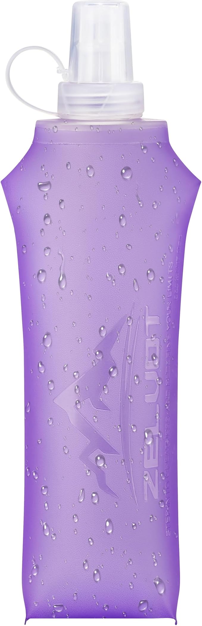 Zelvot Running Vest Soft Flask, BPA-Free 500ml Collapsible Water Bottle for Hydration Backpack, Folding Running Water Bottle for Marathon Hiking Cycling Climbing (Purple, 500 ML)