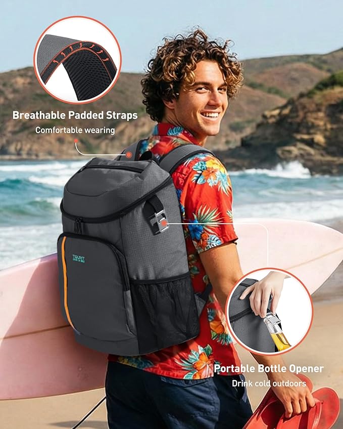 TOURIT Cooler Backpack Lightweight Insulated Backpack Cooler Leak-Proof for Men and Women, Sports Fan Coolers
