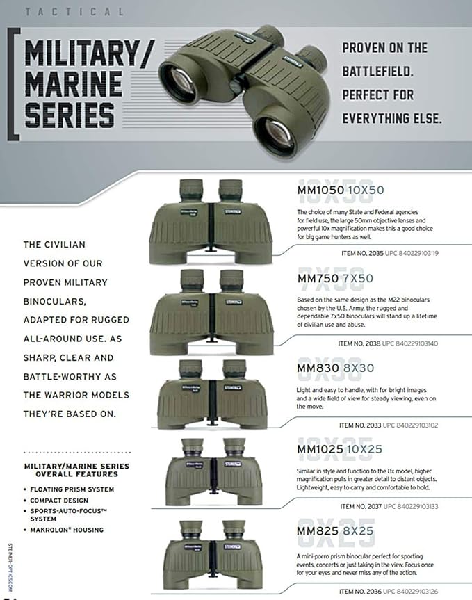 Steiner Military-Marine 10x50mm Binoculars – High-Power Tactical Optics with Sports-Auto-Focus, 50mm Objective Lenses, Waterproof, and Heritage Warranty