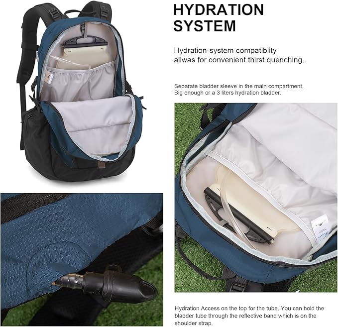 MOUNTAINTOP 30L Hiking Backpack,Men Women Camping Backpack,Lightweight Trekking Travel Backpacks for Climbing Skiing Cycling