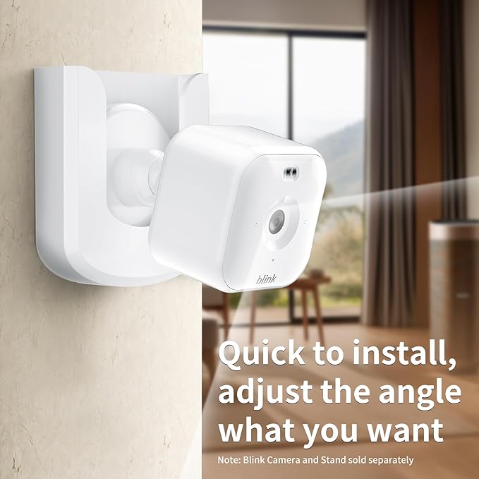 Blink Mini 2 Camera Mount, No Drilling Wall Mount Compatible with Blink Mini 2K+/Outdoor 4 Cameras, Adhesive Holder for Indoor Outdoor Camera, White, 3 Pack