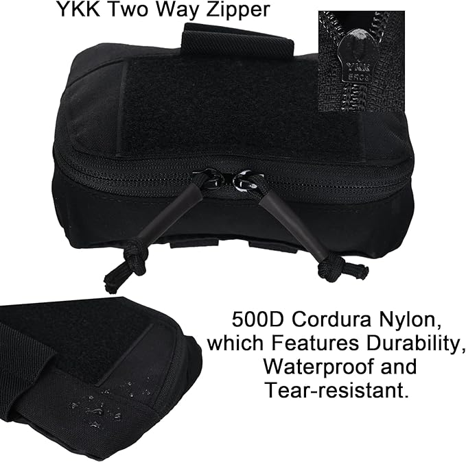 Tactical Molle Admin Pouch Chest Rig Small Molle Chest Pouch Utility MOLLE/Belt Pouch Tactical Vest Pouch Storage Organizer Panel for Tactical Vest 1.75'' Belt Molle Platform