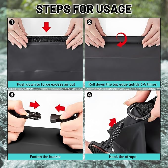 Waterproof Dry Bag,Roll Top Summer Sunflowers Waterproof Backpack 5L/10L/20L Floating and Lightweight Bags for Kayaking, Boating, Fishing, Swimming and Camping with Waterproof Phone Case