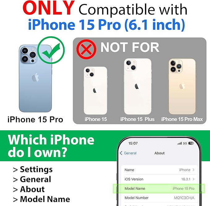SPORTLINK for iPhone 15 Pro Case - IP68 Waterproof Military Protective Full Body Heavy Duty Shockproof 360 Sealed Dustproof with Camera Screen Protector Phone Cover for i Phone 15 Pro 6.1" Blue