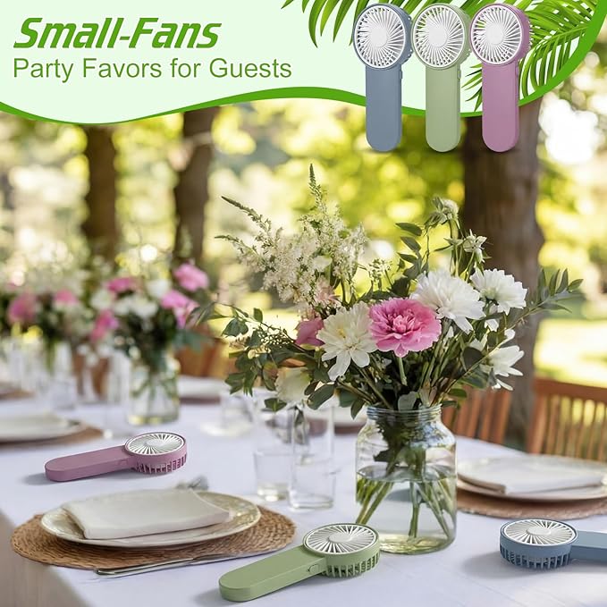 Sumind 12 Pcs Small Personal Portable Fan Mini Handheld Bulk 1 Speed Electric Cute Battery Powered for Neck Lash Makeup Women Men Travel Camping Indoor Outdoor Summer (Morandi Colors)