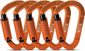 FVW Auto Locking Rock Climbing Carabiner Clips,Professional 25KN (5620 lbs) Heavy Duty Caribeaners for Rappelling Swing Rescue & Gym etc, Large D-Shaped Carabiners