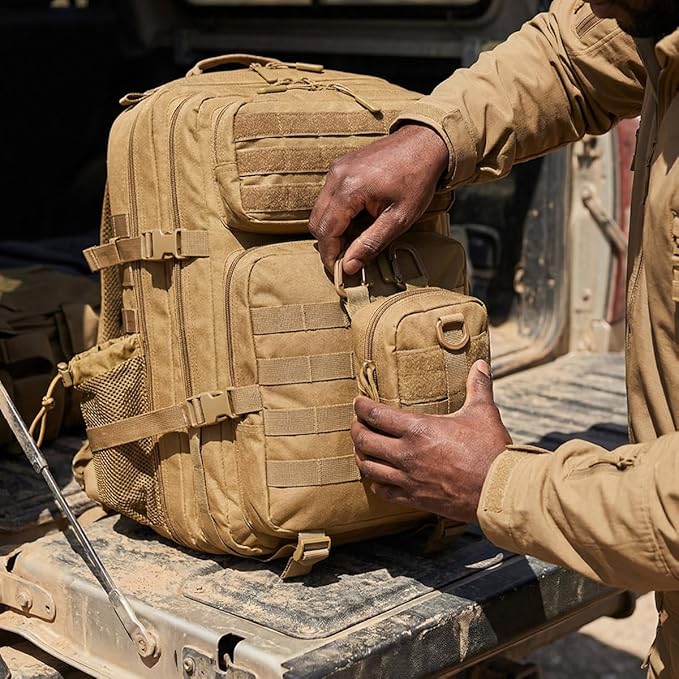 45L Tactical Backpack for Men Women, Military Assault Pack with MOLLE, Large 3 Day Bug Out Bag for Hiking Camping