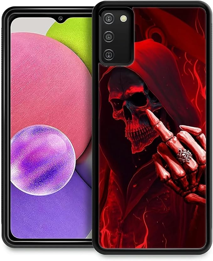 for Samsung Galaxy S20 FE Case, Gestures Funny Skull Pattern Graphic Design Girl Boy Soft Silicone Hard Acrylic Shock Protection for Samsung Galaxy S20 FE