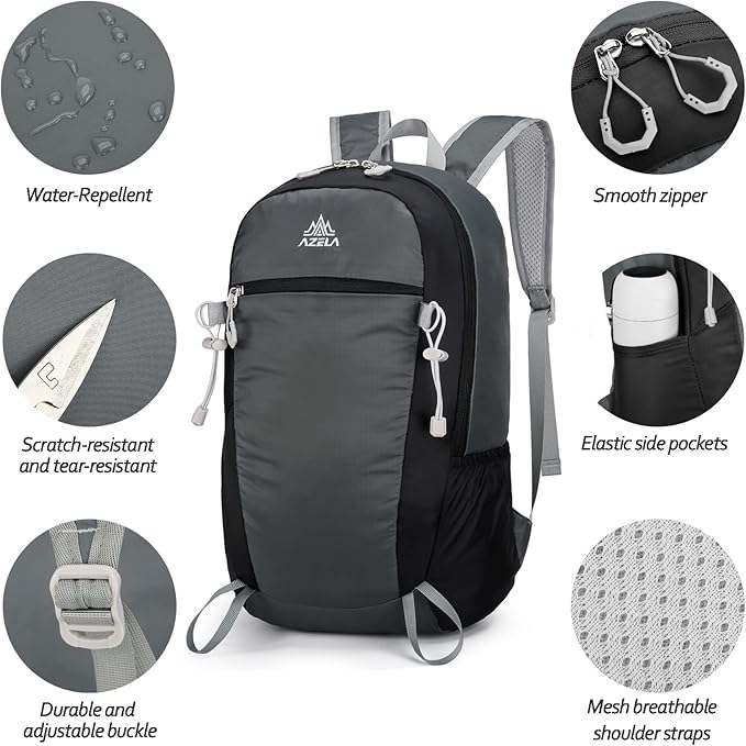 Seektop 20L Ultra Lightweight Small Hiking Backpack, Water-Resistant Packable Daypack for Hiking Travel Men Women