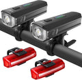 APECYC Bike Lights USB-C Rechargeable Bicycle Front Headlight and Rear Taillight with 4+5 Light Modes, Waterproof Bike Light Set for Night Riding, Commuter, Road & Mountain Cycling