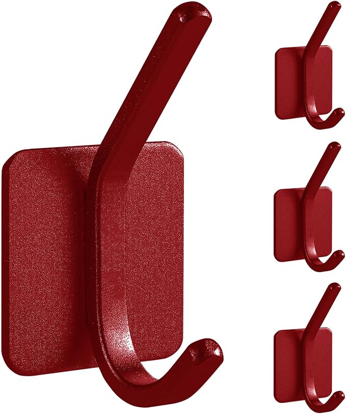 Paoli Heavy Duty Self Adhesive Hooks - Sturdy self Adhesive Hooks for Home, School and Office Easy to fit and Remove,with a Maximum Load Capacity of 30lb (4 PC).