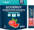 Electrolytes Powder Packets Sugar Free Hydration Packets, Liquid Daily IV Electrolyte Drink Mixex for Rehydration with Electrolytes, Vitamins, 0 Calorie, Watermelon Flavor, 20 Sticks