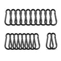 Black Carabiner, Heavy Duty Galvanized Steel Spring Snap Hook Carabiner Clips with 220LBS Holding Capacity, Ideal for Outdoor, Hammock, Swing and Travel (20PCS M5 2Inch)