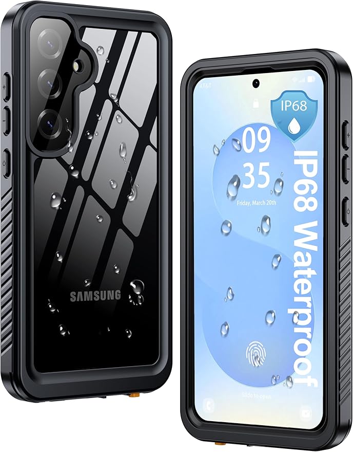 ANTSHARE IP68 Waterproof Case for Samsung Galaxy S25 Plus [2025], Built-in Screen/Lens Protector - Shockproof Full Body Protection for Swimming/Outdoor, Black