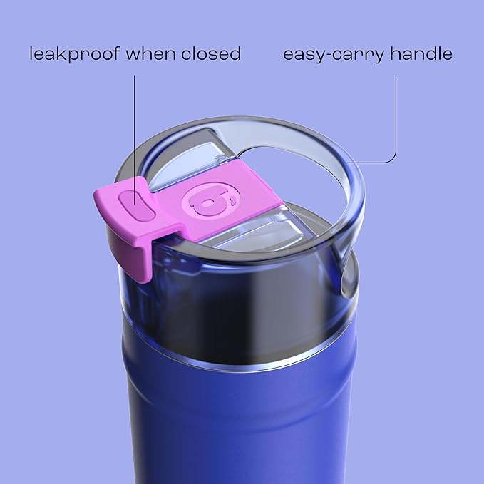 bubba 18 oz Dualsip Insulated Stainless Steel Water Bottle with Straw - Reusable, Leakproof, Lightweight, Dishwasher Safe, Lead-Free and BPA-Free, Ocean Energy