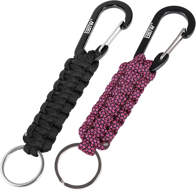EOTW Paracord Keychain for Men Women Paracord Carabiner Backpack Keychain with Aluminum Clip for Camping Hiking Outdoor Gear