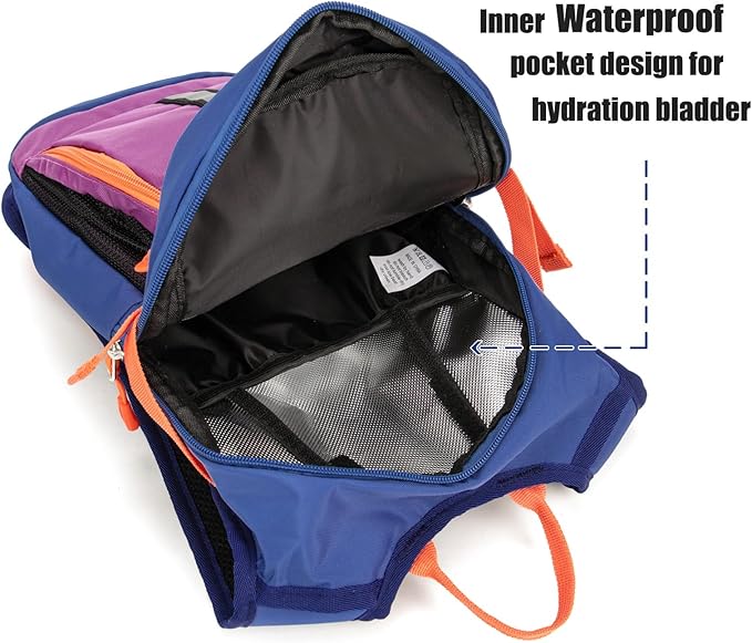 Ivygreen Kids Hydration Backpack, Hiking Backpack for Boys or Girls with 1.5L Water Bladder