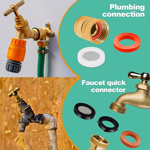 XBVV 32 Size 258 Pcs Faucet and Plumbing Rubber Washers Assortment Kit for Assorted Garden Hose Valve Spigot Adapter Splitter Outdoor Faucet Bibb Shower Hose Gasket Repair