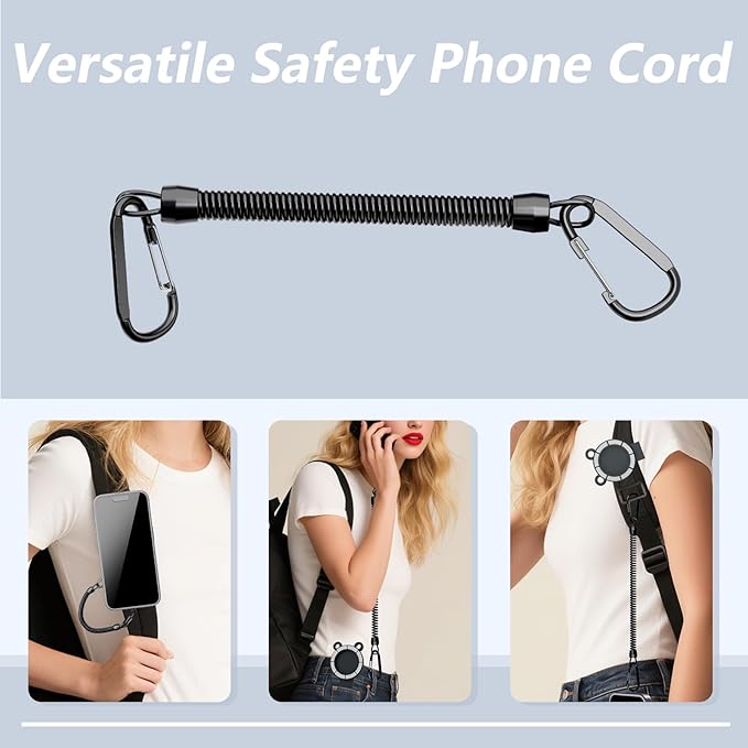 Magnetic Belt Clip for iPhone, Samsung, Google, Moto & More with Anti-Theft Chain for Hiking & Backpack Strap, Travel, Outdoor, Phone Holder Compatible with MagSafe XT