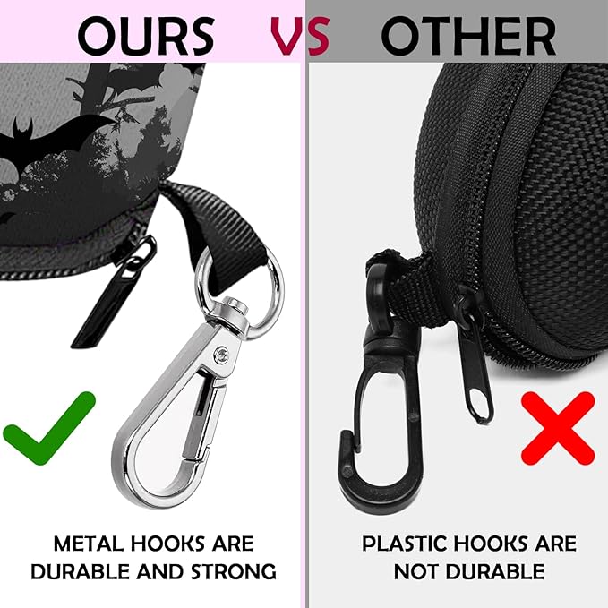Glasses Case Sunglasses Eyeglass Soft Case Zipper Light Neoprene Pouch with Metal Belt Clip Aesthetic Cute Women Men