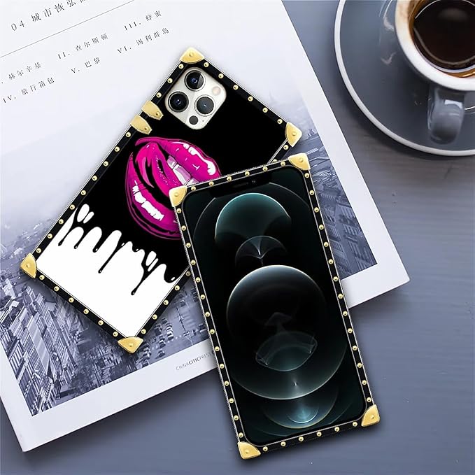 Compatible with iPhone 11 Pro Max Case, Black White Red Slap Sexy Luxury Golden Decoration for Girl Women Soft TPU Shockproof Protective Hard PC Back for iPhone 11 Pro Max
