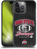 Head Case Designs Officially Licensed Ohio State University Vintage Football Graphics Hard Back Case Compatible with Apple iPhone 14 Pro
