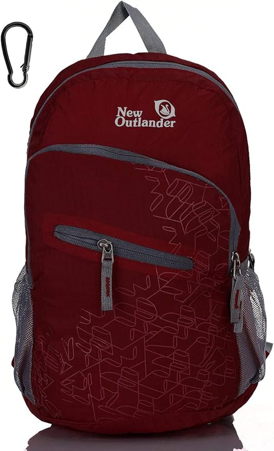 Outlander Packable Handy Lightweight Travel Hiking Backpack (Dak Red, 33L)