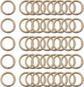 Carabiner Clip 48Pcs Khaki Metal Key Ring Clip Circle Keychain Rings Bulk Spring O Ring Round Cute Carabiner Spring Snap Hook Key Chain Clips for DIY Keychain Bag Charm Handbag Purse Dog