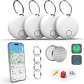 Air Tracker Tags-4 Pack [Apple MFi Certified] (iOS Only), Smart Bluetooth Tracker, Compatible with Apple Find My, Item Locator for Keys, Luggage, Wallet, Suitcase, Bags, IP67 Waterproof