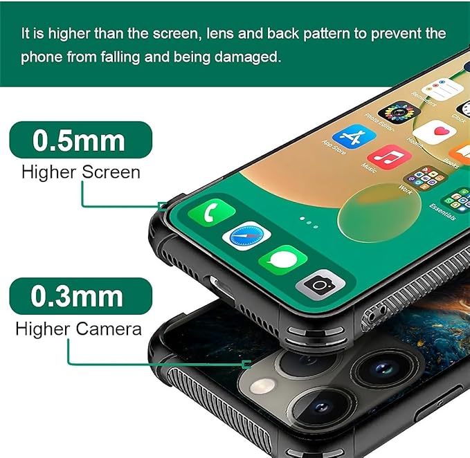 for iPhone 14 Pro Case, Star Cave Hungry Wolf Pattern Graphic Design Girl Boy Soft Silicone Hard Acrylic Shock Protection for iPhone 14 Pro