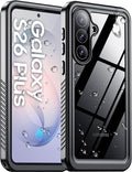 Temdan Designed for Samsung Galaxy S26 Plus Case Waterproof, Built-in Lens & Screen Protector Military Shockproof Dropproof IP68 Underwater Full Body Phone Case for Samsung Galaxy S26 Plus 6.7"-Black